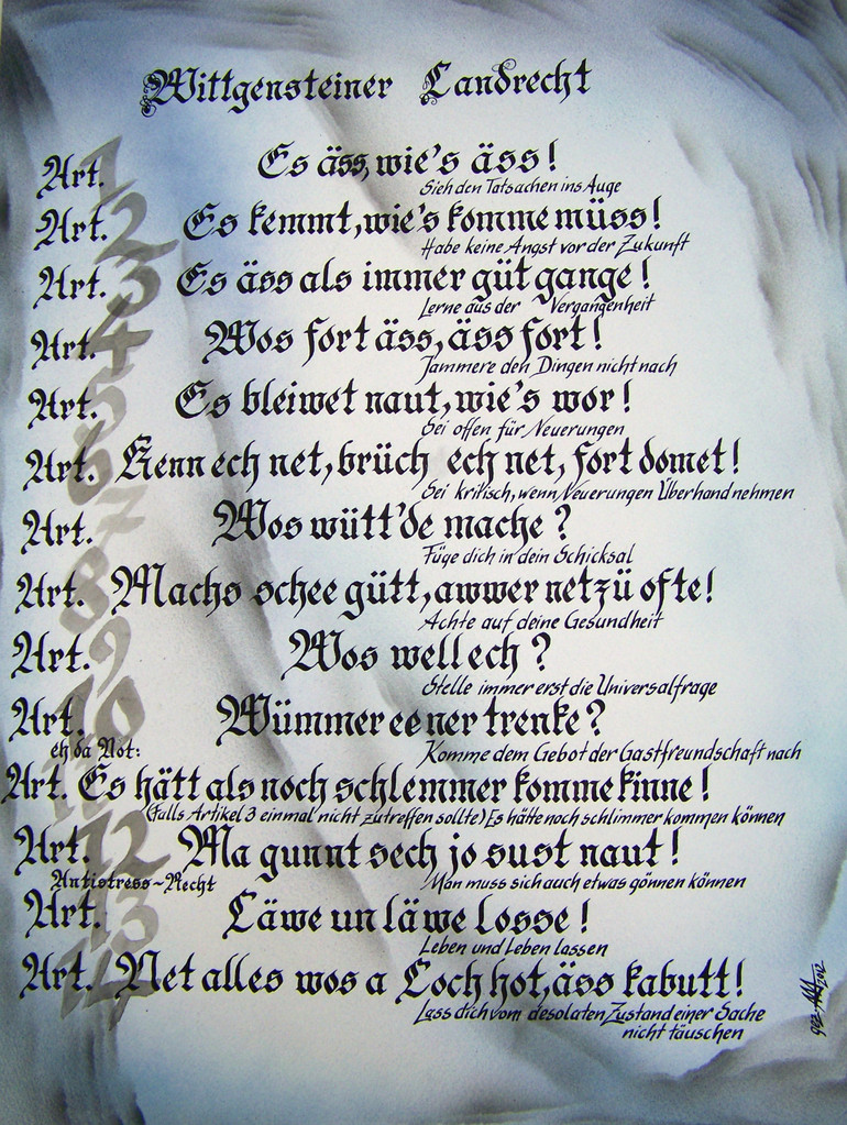 Wittgensteiner Landrecht Poster