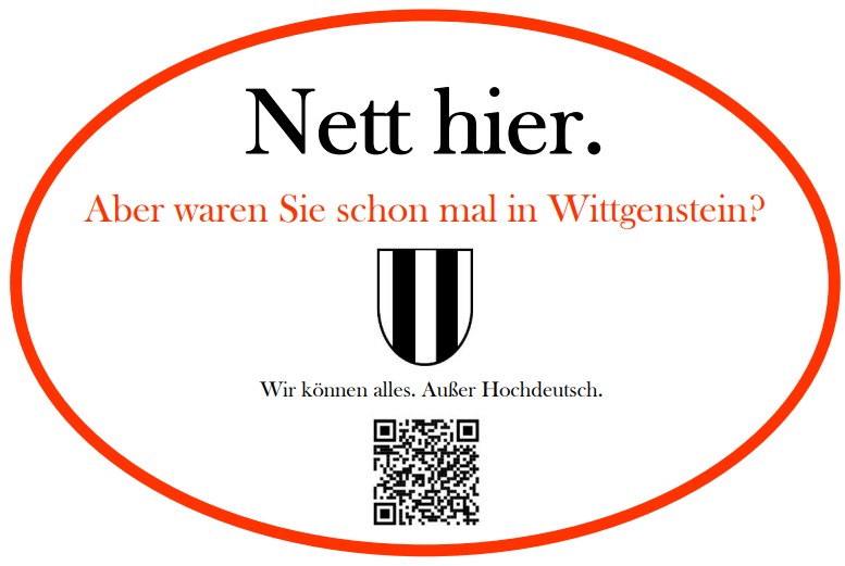 Nett hier. 3 Stk Aufkleber- Set